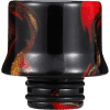 510 black red and gold resin drip tips on clear background