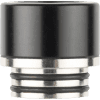 810 metal base black coloured drip tip on clear background