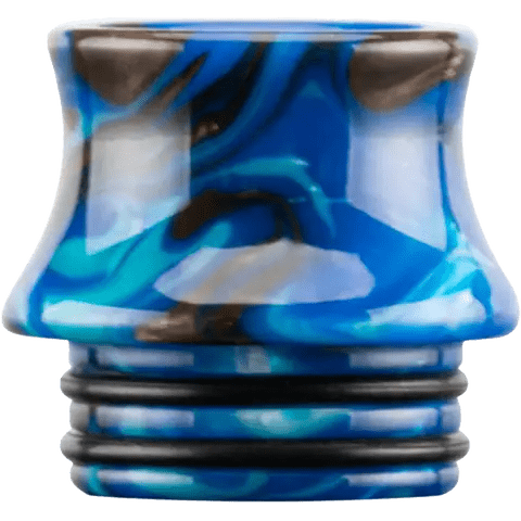 810 blue mixed resin drip tip on clear background