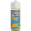 cloud nurdz bar juice 50/50 100ml peach blue razz vape juice bottle on a clear background