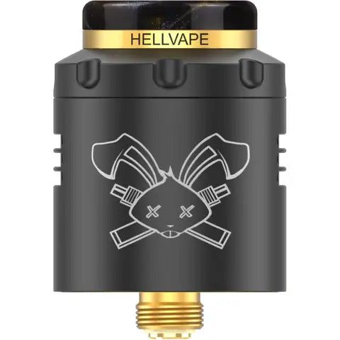 Hellvape Dead Rabbit 3 RDA 6th Anniversary Edition Black Gold On White Background