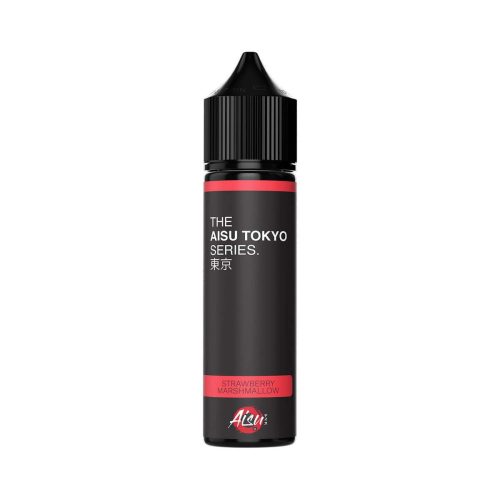 Aisu Tokyo Series 50ml Shortfill E-Liquid Strawberry Marshmallow On White Background