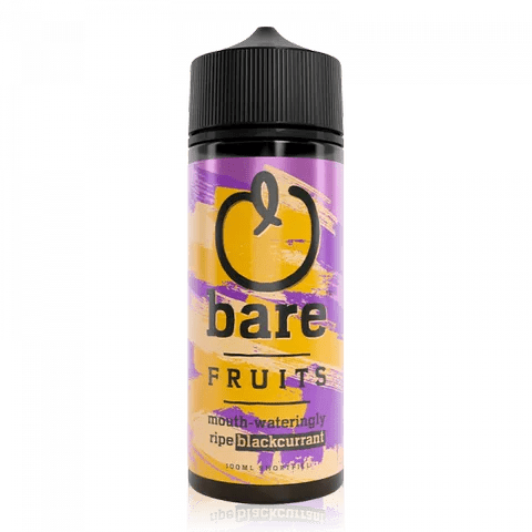 Bare Fruits 100ml Shortfill E-Liquid Blackcurrant On White Background