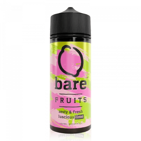 Bare Fruits 100ml Shortfill E-Liquid Lime On White Background