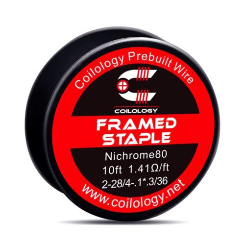 Coilology Performance DIY Resistance Wire Framed Staple 2-28/4-.1*.3/36 ni80 On White Background