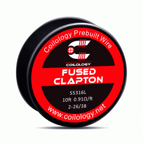 Coilology Performance DIY Resistance Wire Fused Clapton 2-26/38 SS316l On White Background