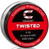 Coilology Prebuilt Performance Coils Twisted 3-28 0.44ohm ni80 2.5mm ID On White Background