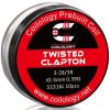 Coilology Prebuilt Performance Coils Twisted Clapton 3-28/38 0.39ohm SS 3mm ID On White Background