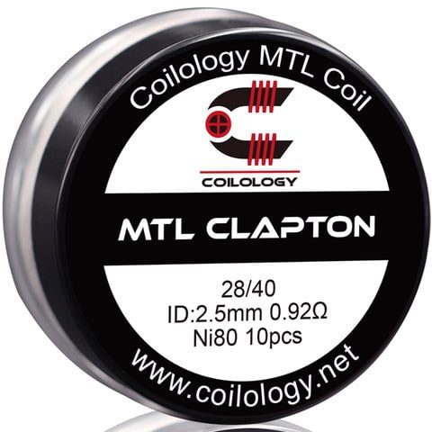 Coilology Prebuilt Performance MTL Coils | Clapton Ni80 0.92ohm On White Background