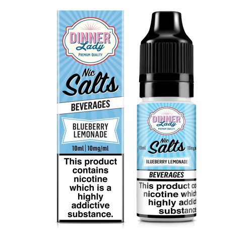 Dinner Lady Bar Salt E-Liquids Blueberry Lemonade / 10mg On White Background