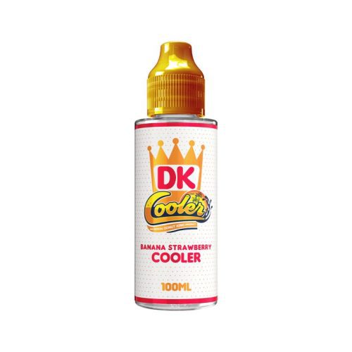 Donut King Cooler 100ml Shortfill E-Liquid Banana Strawberry On White Background