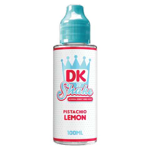 Donut King 'N' Shake 100ml Shortfill E-Liquid Pistachio Lemon On White Background