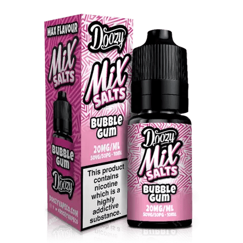 Doozy Mix Salts 10ml E-Liquids Bubblegum / 10mg On White Background