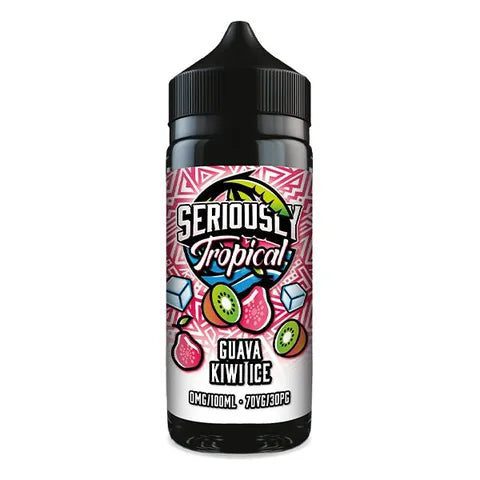 doozy seriously tropical 100ml guava kiwi ice on white background