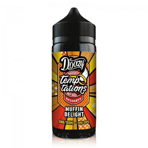 Doozy Temptations 100ml Shortfill E-Liquids Muffin Delight On White Background