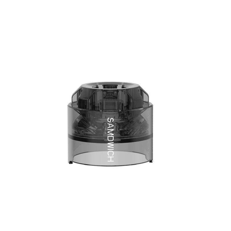 Dovpo x Across Vape Samdwich RDA Translucent Polished Top Caps Top Air Intake - Black On White Background