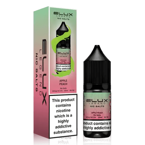 ELUX Legend 10ml Nic Salts Apple Peach / 10mg On White Background