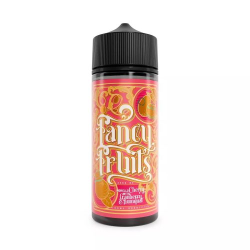 Fancy Fruits 100ml Shortfill E-Liquids Morello Cherry with Cranberry & Kumquat On White Background