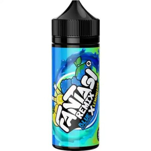 Fantasi Remix 100ml Shortfill E-Liquid Blue Raspberry x Lemonade On White Background