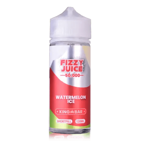 Fizzy Juice King Bar 100ml Shortfill E-Liquids Watermelon Ice On White Background