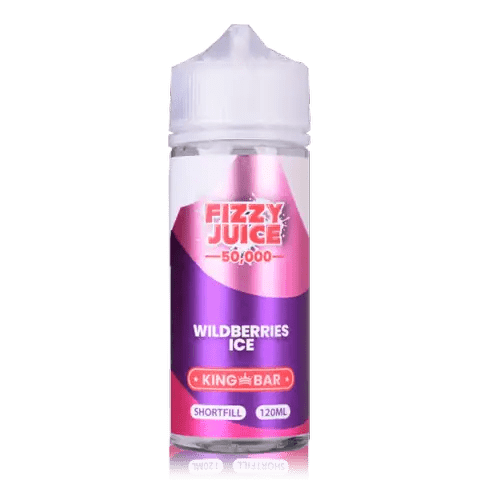 Fizzy Juice King Bar 100ml Shortfill E-Liquids Wild Berries Ice On White Background