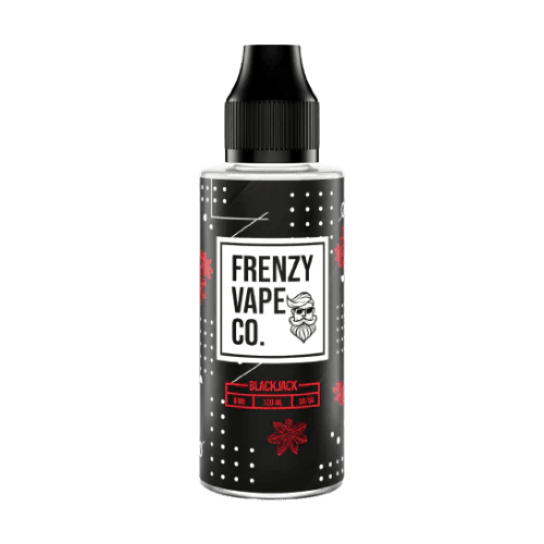 Frenzy Vape Co. 100ml Shortfill E-Liquid Blackjack On White Background