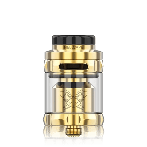 hellvape dead rabbit solo rta gold on black background