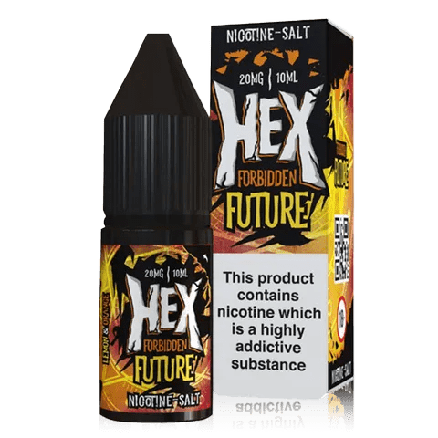 Hex Nic Salt E-Liquids 10mg / Forbidden Future On White Background