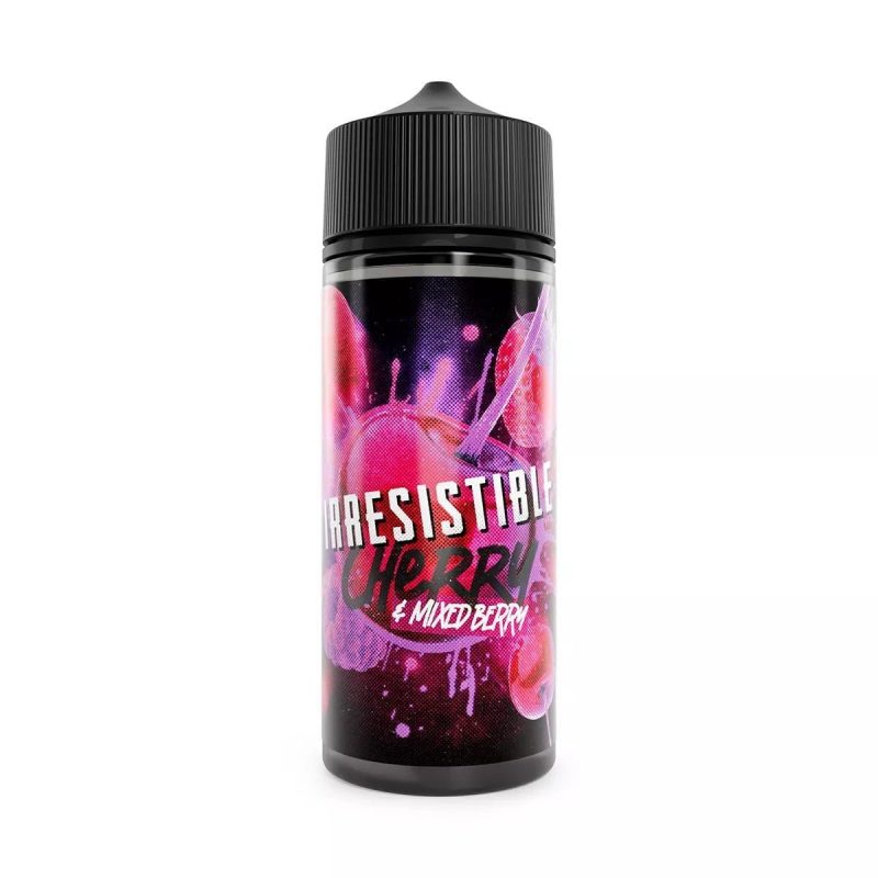 Irresistible Cherry 100ml Shortfill E-Liquids Cherry & Mixed Berries On White Background