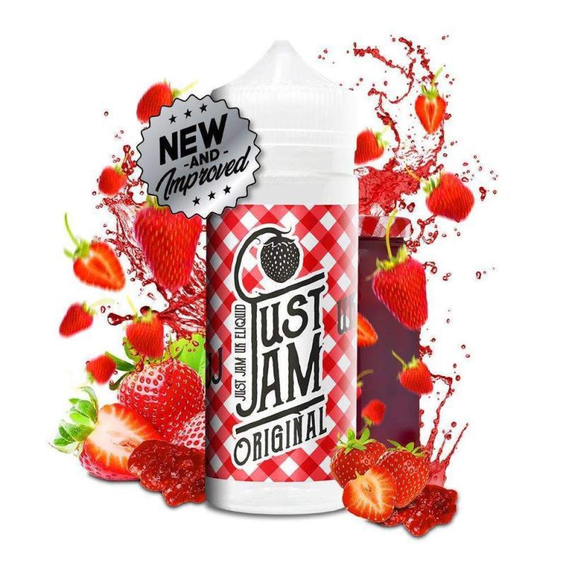 Just Jam 100ml Shortfill E-Liquids Original On White Background