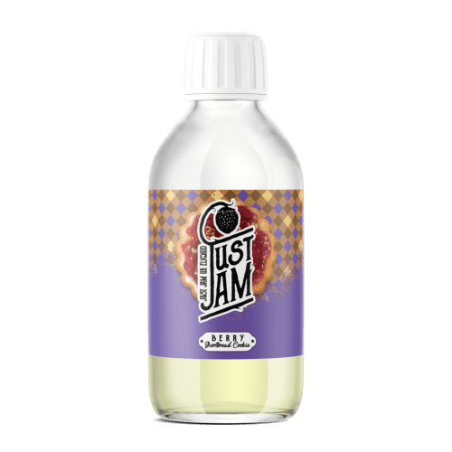 Just Jam 200ml Shortfill E-Liquids Berry Shortbread Cookie On White Background