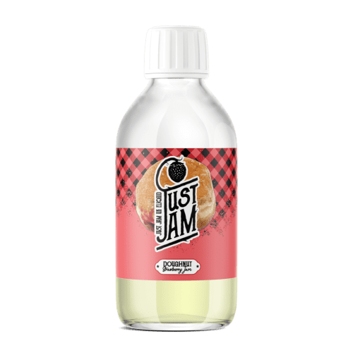 Just Jam 200ml Shortfill E-Liquids Strawberry Doughnut On White Background