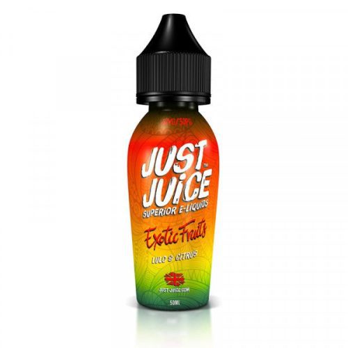 Just Juice Exotic Fruits 50ml Shortfill E-Liquids Lulo And Citrus On White Background