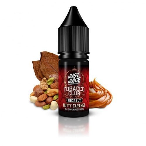 Just Juice Tobacco Club Nic Salts 5mg / Nutty Caramel On White Background