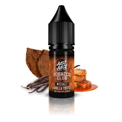 Just Juice Tobacco Club Nic Salts 5mg / Vanilla Toffee On White Background