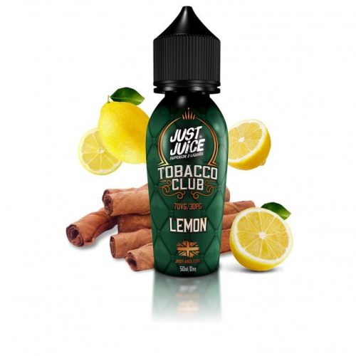 Just Juice Tobacco Club Shortfills Lemon Tobacco On White Background