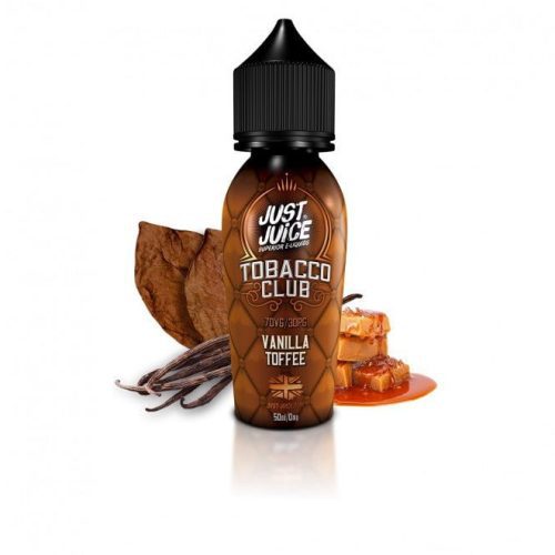 Just Juice Tobacco Club Shortfills Vanilla Toffee On White Background