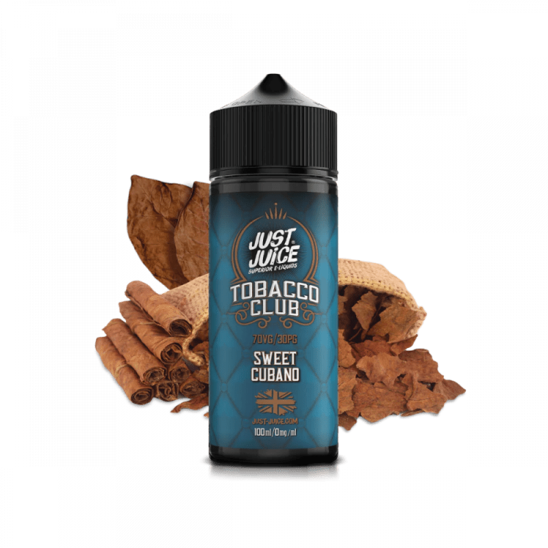 just juice tobacco club sweet cubano 100ml on black background