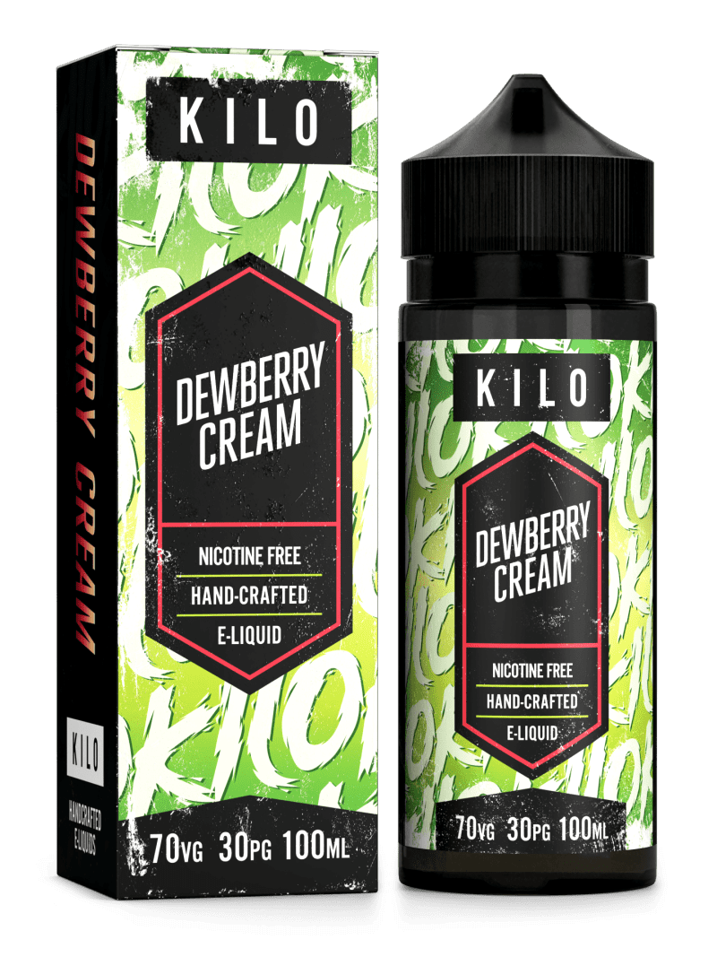 Kilo V2 E-Liquids 100ml Shortfill Range Dewberry Cream On White Background