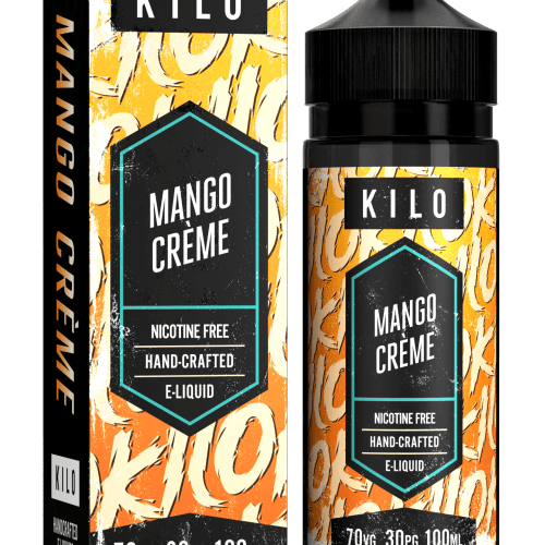 Kilo V2 E-Liquids 100ml Shortfill Range Mango Cream On White Background