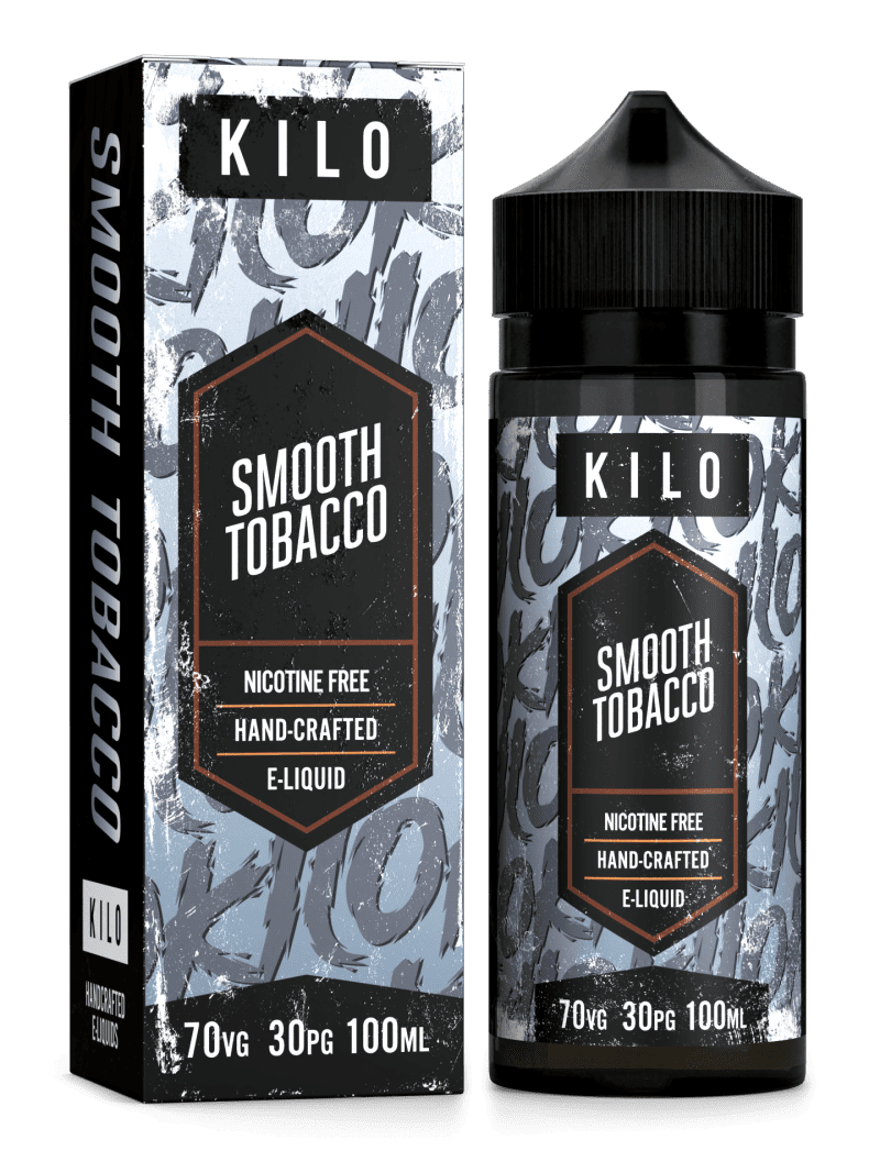 Kilo V2 E-Liquids 100ml Shortfill Range Smooth Tobacco On White Background