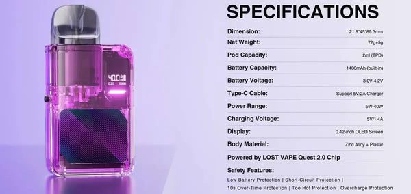 lost vape thelema elite art 40 pod vape kit