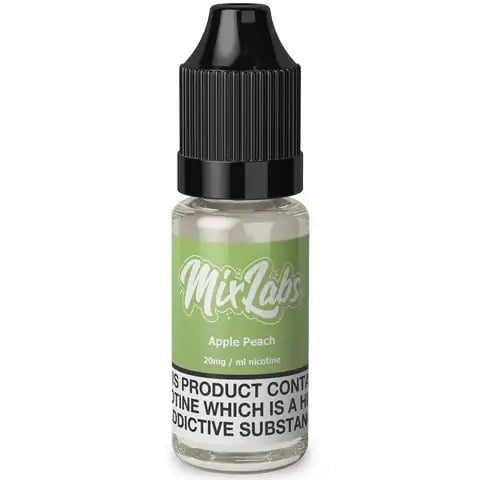 Mix Labs 10ml Bar Juice Nic Salts Apple Peach / 10mg On White Background