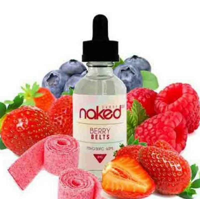 Naked 50ml Shortfill E-Liquids Berry Belts On White Background