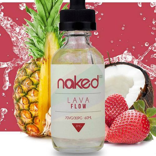 Naked 50ml Shortfill E-Liquids Lava Flow On White Background