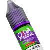 ox passion nic salt bar juice berries burst on a white background