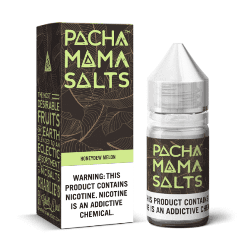 Pacha Mama Nic Salt E-Liquid Honeydew Melon / 10mg On White Background