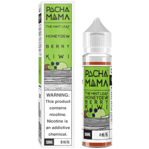 Pachamama By Charlies Chalk Dust 50ml Shortfill Juice Range (NEW FLAVOURS) Mint Leaf, Honey Dew and Berry Kiwi On White Background