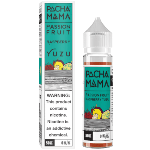 Pachamama By Charlies Chalk Dust 50ml Shortfill Juice Range (NEW FLAVOURS) Passion Fruit Raspberry Yuzo On White Background