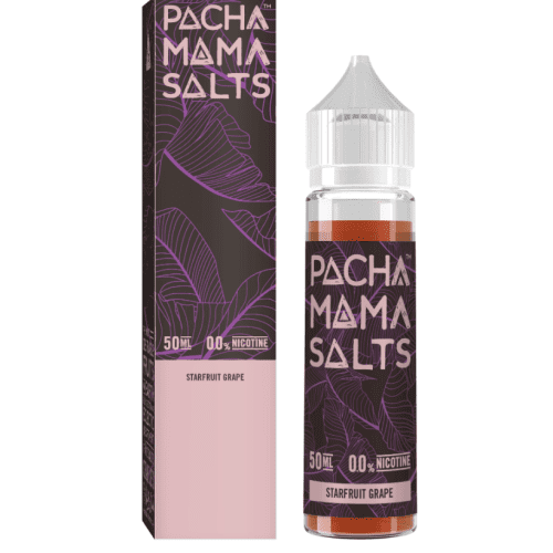 Pachamama By Charlies Chalk Dust 50ml Shortfill Juice Range (NEW FLAVOURS) Starfruit Grape On White Background